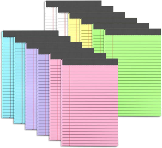12 Pack 5×8 Legal Pads – Colorful Notes for Everyday Ideas