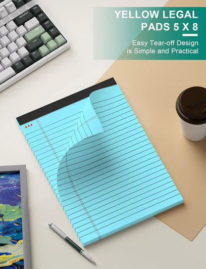 12 Pack 5×8 Legal Pads – Colorful Notes for Everyday Ideas